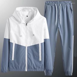 Men's Tracksuits EAEOVNI Men Tracksuit Spring Autumn Sportswear 2 Piece Sets Sports Suit Hoodie Pant Sweatsuit Male Outfits Jogger