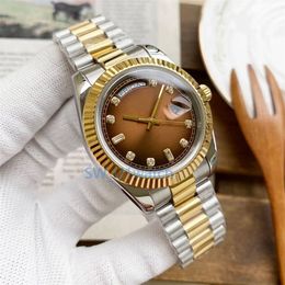 Uhr für Herren, Designeruhren, saubere Luxusuhr, Größe 41 mm, automatisches Schiebewerk, 904L-Edelstahlarmband, leuchtende, wasserabweisende Damenuhr