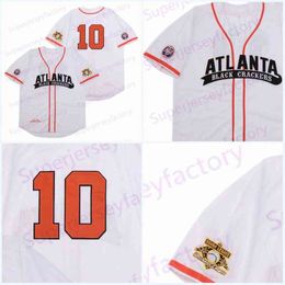 Baseball Wears College Baseball College Wears College 10 black league White 100% Stiched Size S-3XL Movie Baseball Jerseys