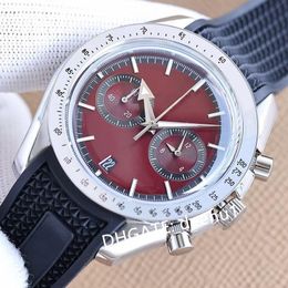 Men's Designer Quartz Watch 43.5MM Rubber Strap Design U1 Swimming Water Resistant Sapphire WatchES montre de luxe