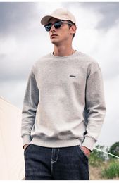 Men's Hoodies 0776 2022 Comfortable Fabric Sports Sweater Trendy Simple And Versatile Top Men's Autumn Hoodless Sweatshirts