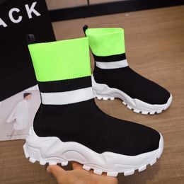 Socks Shoes Women ankle Knitted Short Boots 2022 Autumn Winter New Couple Thick-soled Casual Large Size Net Red Women Fashion Modern dress designer models