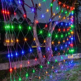 Strings Year Christmas Led Lights Net Curtain Garland 2X2/3X2M String Fairy Light Decorative Outdoor Indoor Home Wedding Decoration