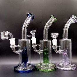 8.5 inch Colorful Glass Water Bong Hookahs Female 14mm Thick Smoking Pipes with Tree Arm Perc