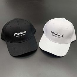 essentials hat UK - cap Fog essentials double line brand high street soft top baseball cap men's and women's simple hat fashion2704