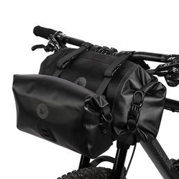 mtb frame bags NZ - 2 PCS Rhinowalk 2021 Bicycle Bag Waterproof Big Capacity Handlebar Bag 2-piece Front Tube Cycling Bag MTB Frame Trunk Bike Accessories 301B