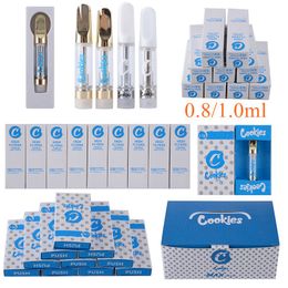 Premium Cookies Vape Cartridges Limited Edition High Flyers Push Atomizers Packaging Thick Oil Dab Wax Vaporizer Ceramic Coil Carts E Cigarettes 510 Thread Empty