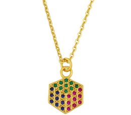 Jewellery Necklaces Pendants hexagon heart O chain necklace Zirconia Jewellery Cubic Crystal Cz Fashion Charm sj45