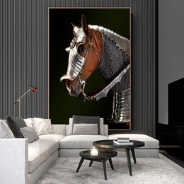 Canvas Painting Black Horses Wild Animals Art Posters and Prints Modern Cuadros Wall Art Pictures For Living Room Decoration