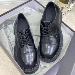 Big headed boots shoes have a classic open edge mysterious black cool feeling and are favored by countless Internet celebrities All match Fashion designer loafers