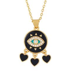 Jewelry Necklaces Pendants heart eye chain necklace Zirconia Jewelry Cubic Crystal Cz Fashion Charm ga4
