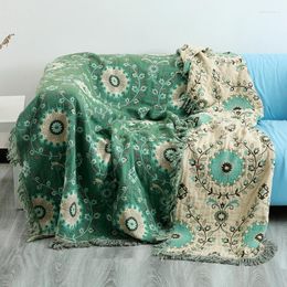 Blankets Cotton Blanket For Beds Sofa Cover Multifunction Leisure And Throws Simple Cushion Non-slip Bedspread Soft