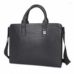 Briefcases Alligator Men's Bags Genuine Leather Lawyer/office Bag For Men Laptop Documents