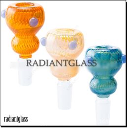 Accessories Thick Glass Bowl Pieces for tobacco Bong smoking Bowls 14mm 18mm male Joint Heady Colored bowl for Water Pipes