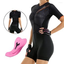 Racing Jackets X-Tiger Triathlon Short Sleeve Cycling Jumpsuit Women's Bicycle Jersey Sets Maillot Ropa Ciclismo Tights Bike Clothing