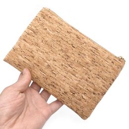 5pcs Cosmetic Bags Women Cork Portuguese Tile Pattern Long Wash Bag