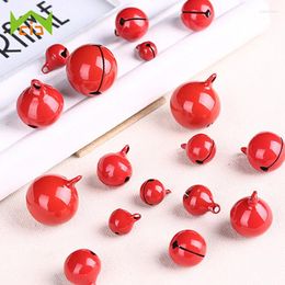 Party Supplies 20piece DIY Jingle Bells Copper Loose Beads 8/10/12/14/20mm For Festival Decoration Christmas Tree Crafts
