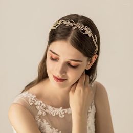 Headpieces O573 Chained Alloy Hair Hoop Diamond Korean Glitter Rhinestone Jewelled Custom Hairbands Headband For Women