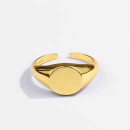 -Rings de banda 925 sello de plata esterlina para mujeres hombres alrededor de oro Geom￩trico Party Jewelry Regalos J0707216O