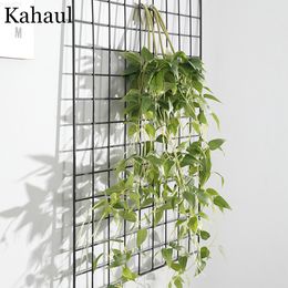 Faux Floral Greenery Artificial Plant Decoration Vines Wall Hanging Leaves Faux Leafed String Fake Plants Balcony Garden Home Decor Ivy Autumn J220906