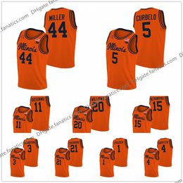 Custom Illinois Fighting Illini College Basketball Jersey 2021 Big Ten Tournament Champions Trent Frazier 2 Connor Serven 3 Jacob