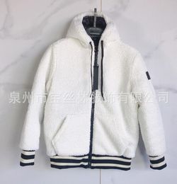 Mens down Jackets Autumn 2023 new men's jacket Dewson winter warm thick lamb fleece hooded jacket Outwears designer Coats