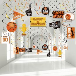 Party Balloons L Basketball Hanging Swirls Decorations Sports Theme Cutouts Foil For Teenagers Favor Birthday Supplies Drop Del Mxhome Ambiy