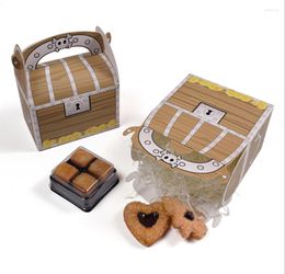 Gift Wrap 20Pcs Portable Pirate Treasure Paper Bag Packing Vintage Christmas Biscuit Dessert Candy Box Wedding Party Favors