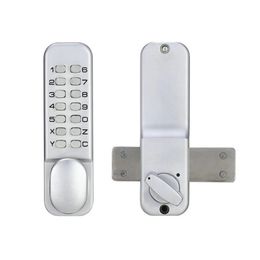 Door Locks Waterproof Mechanical Digital Push Button Keypad Keyless Code Combination Set Intelligent Electronic 220906
