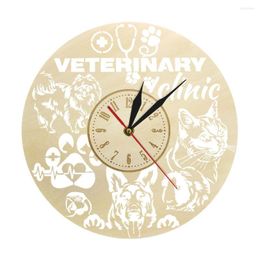 Wall Clocks Pet Vet Clinic Modern Wood Clock Rustic Home Decor Animal Handmade Watch Gifts Veterinary Art