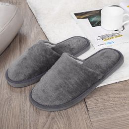 warm bedroom NZ - Slippers Men Shoes Warm Home Plush Soft Indoor Anti-Slip Winter Floor Bedroom Chausson Homme L220906