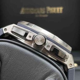 Luxury Mens Mechanical Watch Offshore Series 26420ti A027ca. 01 Blue Disc Titanium Swiss Es Brand Wristwatch