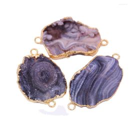 Colares pendentes geodas naturais druzy stone women conectores pingentes de amuletos para pulseiras jóias galáxia de cristal quartzo como presente