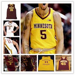 College Wears Custom Ncaa Basketball Minnesota Golden Gophers Jersey Marcus Carr Liam Robbins Both Gach Gabe Kalscheur Brandon Johnson Isaia