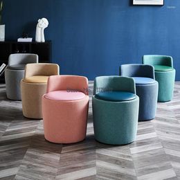 Clothing Storage Nordic Ins Designer Colour Matching Shoe Changing Stool Backrest Chair Bedroom Dressing Living Room Macaron Sofa Home