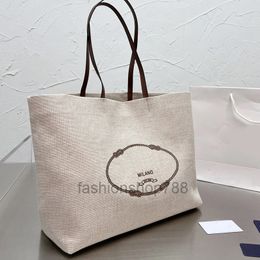 Large Capacity Canvas Shopping Bag Tote Bag Clutch Women Handbag Plain Letter Printing Internal Zipper High Quality Long Shoulder Strap 2022