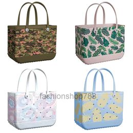 Fashion Beach Bags Solid Color Camouflage Printed EVA Basket Large Capacity Beach Storage Bag Totes Summer Handbag For Women 2022 top qualit