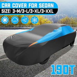 Car Covers Sedan Car Full Cover Outdoor Waterproof Snow Proof Dustproof AntiUv Protection Blue Full Car Cover Universal MLXlXXl J220907