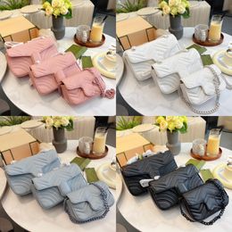 Designer Cross Body Shoulder Bag Messenger Wallet 4 Colors Macaron Fashion Marmont Chain Handbag Totes Phone Coin Purse Detachable Chains Clutch