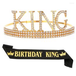 Hair Clips Quality English Letters King Crown For Men Birthday Head Jewelry Prom Diadem Strap WED Tiaras Ornaments