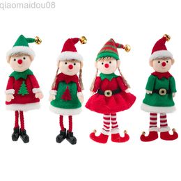 happy new year christmas Australia - Christmas Decorations Home Happy New Year Kids Gift Christmas Elf Doll Ornaments Xmas Tree pendant For Christmas Tree Hanging Pendant Supplies L220907