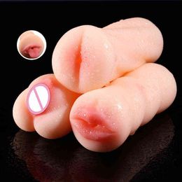 Nxy Masturbators 3d Realistic Throat Pussy Sex 3 Style Artificial Vagina Oral Mouth Anal Erotic Toys for Men Masturbation Doll 220829