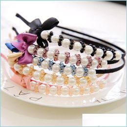 order wholesale hair UK - Headbands Best Gift Pearl Crystal Winding New Hair Trim Headband Hoop Tg050 Mix Order 30 Pieces A Lot C3 Drop Delivery 2021 Whole2019 Dhdkx