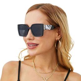 Sunglasses Retro oversized square gradient lens sunglasses ladies fashion big frame glasses men outdoor Oculos UV400 T220831
