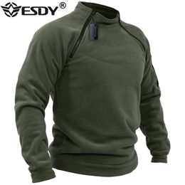 Men's Jackets US Tactical Outdoor Jacket Hunting Clothes Warm Zippers Fleece Pullover Man Windproof Spring Winter Coat Thermal Underwear 220907