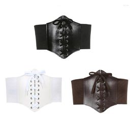 Belts 094B Underbust Waist Sexy White Bridal Bustier Top Body Shapewear Slimming Clothing Women Corset Female Gothic Cloth