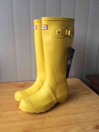 Brand Boots Fashion h home rain women's classic water high barrel rubber sky blue boots