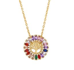Jewellery Necklaces Pendants eye tree chain necklace Zirconia Jewellery Cubic Crystal Cz Fashion Charm s3e54s