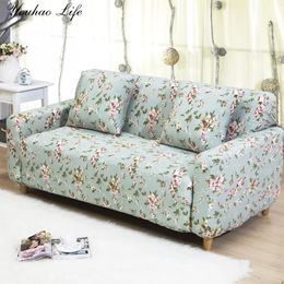 Chair Covers Stretch All Inclusive Printed Rose Sofa Cover for Living Room 1 2 3 4 Seater Sectional Corner L Shape Couches Need Buy 2 Pcs 220906