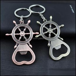 Openers Metal Rudder Keys Chain Zinc Alloy Mti Colours Beer Bottle Opener Key Buckle Movie Theme Ring 2 8Xx L1 Drop Delivery 2021 Home Dhurl